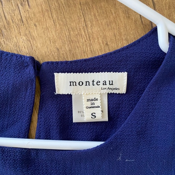 Blue ruffle sleeve blouse - Picture 4 of 4